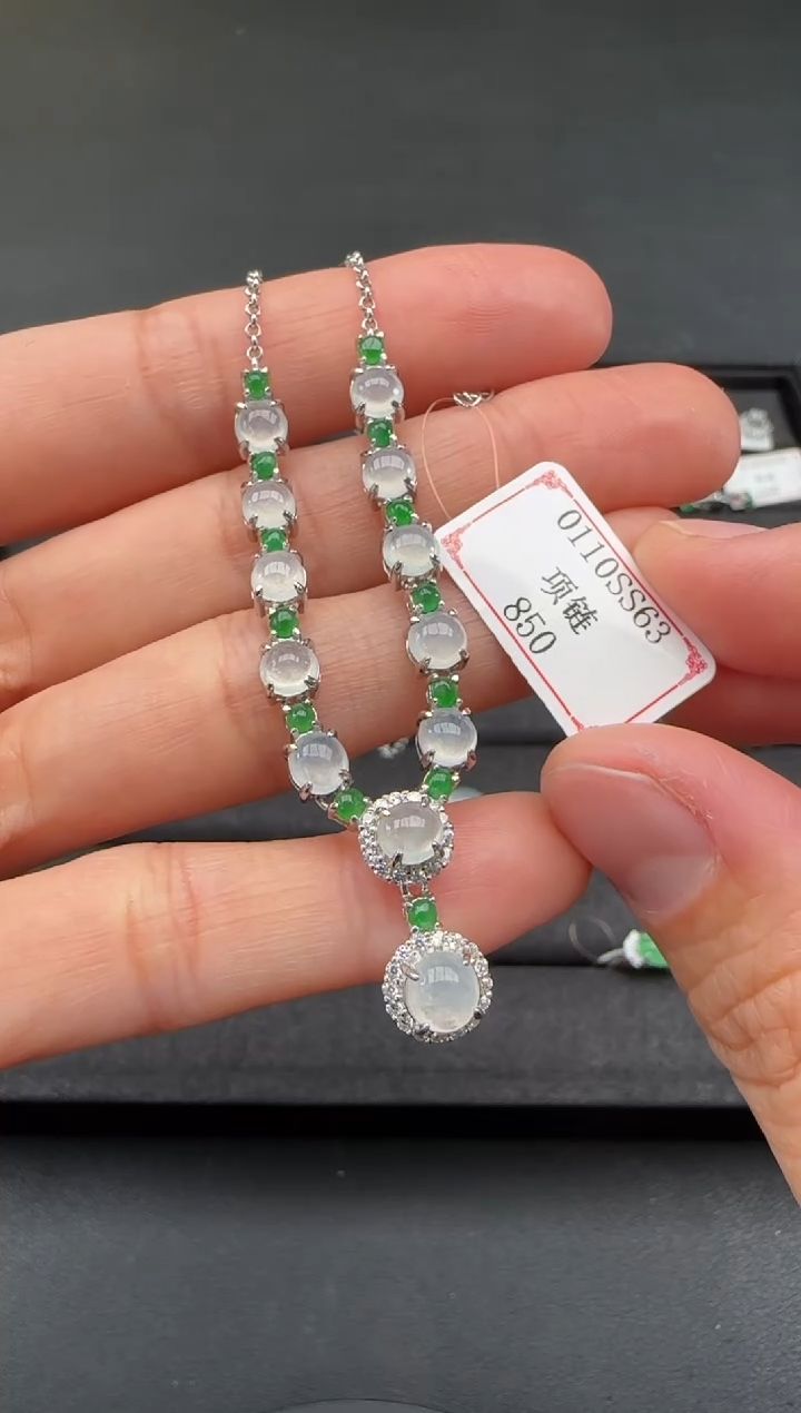 【闪购商品】翡翠颈饰银S925镶嵌0110SS63