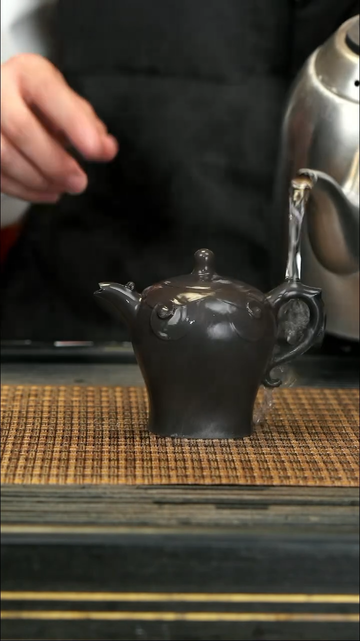 【闪购商品】紫砂茶壶75云雾天青 有凤来仪