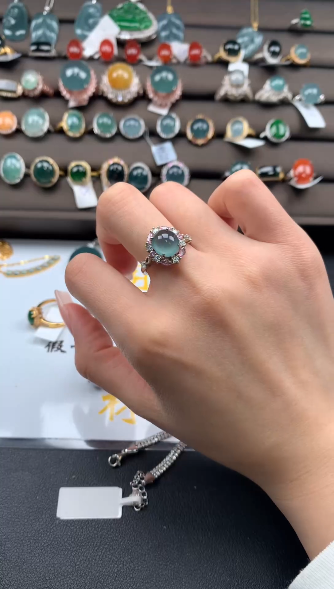 【闪购商品】翡翠戒指银S925镶嵌3213213213213