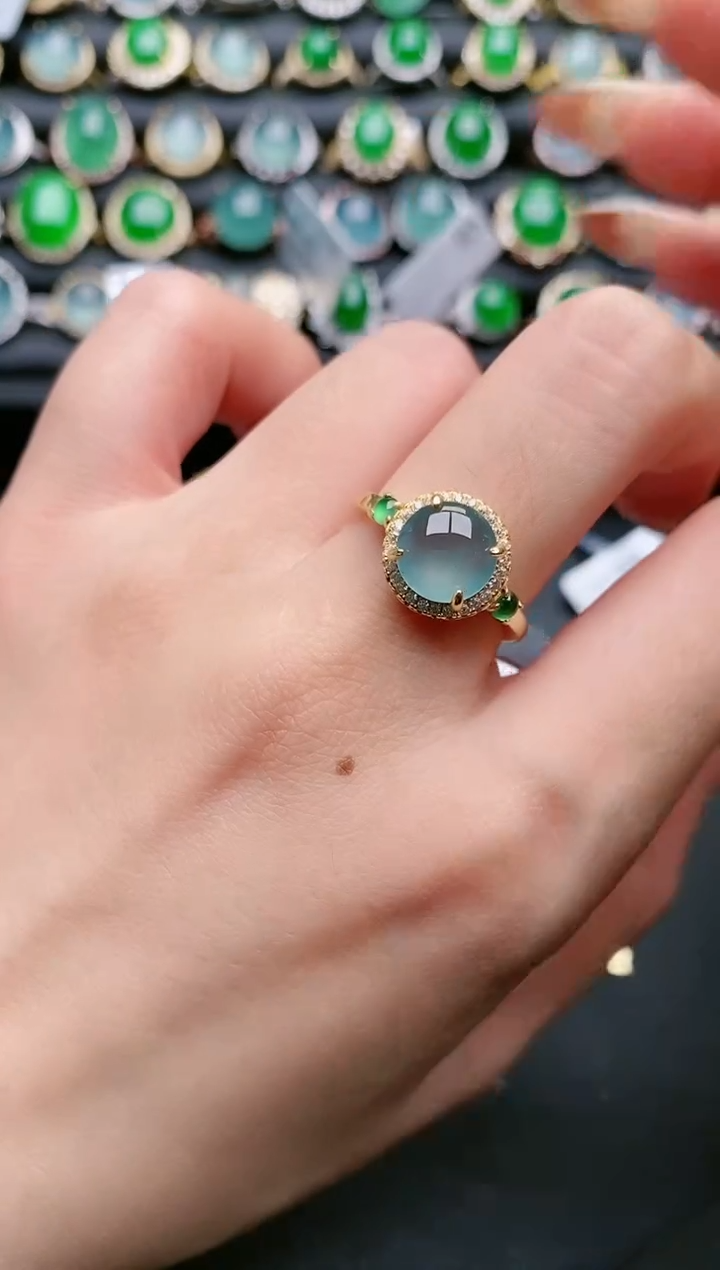 【闪购商品】翡翠戒指银S925镶嵌1111111