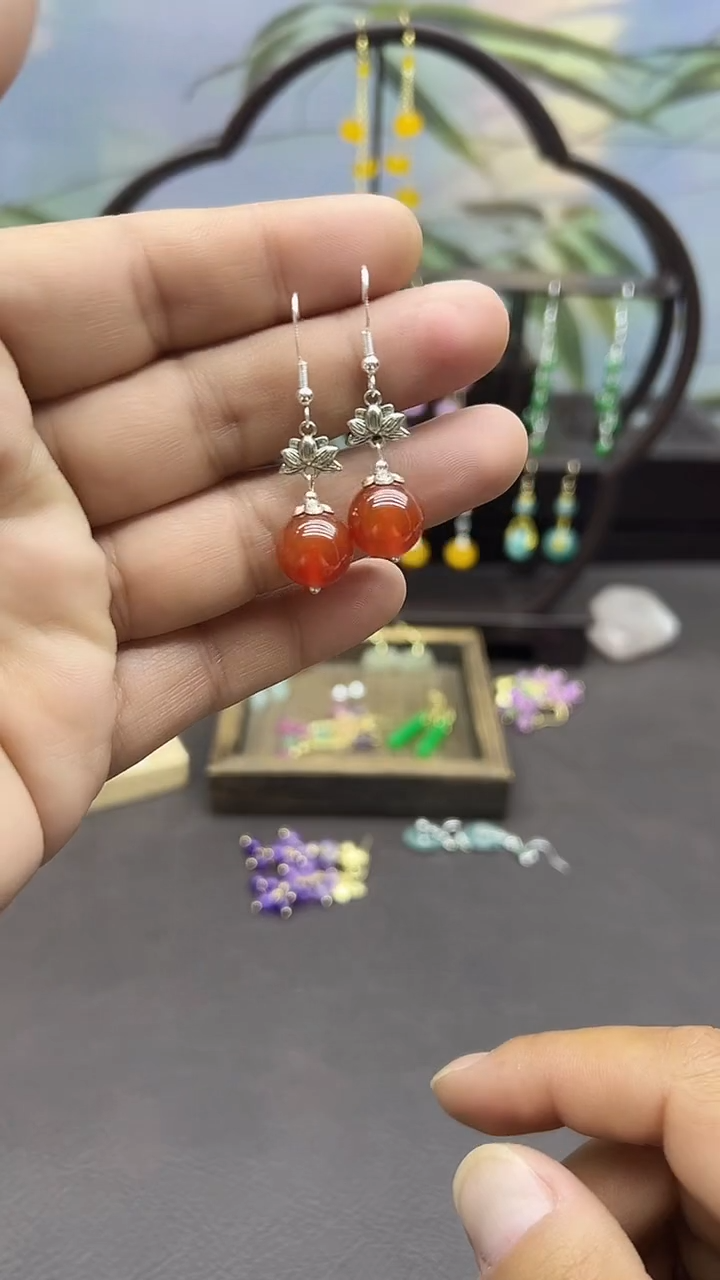 未镶嵌耳饰玛瑙/玉髓010