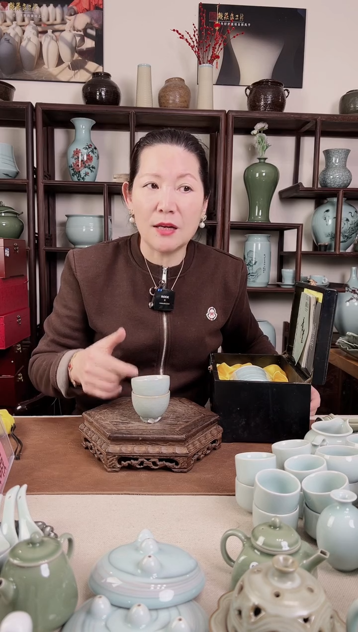 【闪购商品】杯龙窑烧 哥粉 鸡心杯2只装