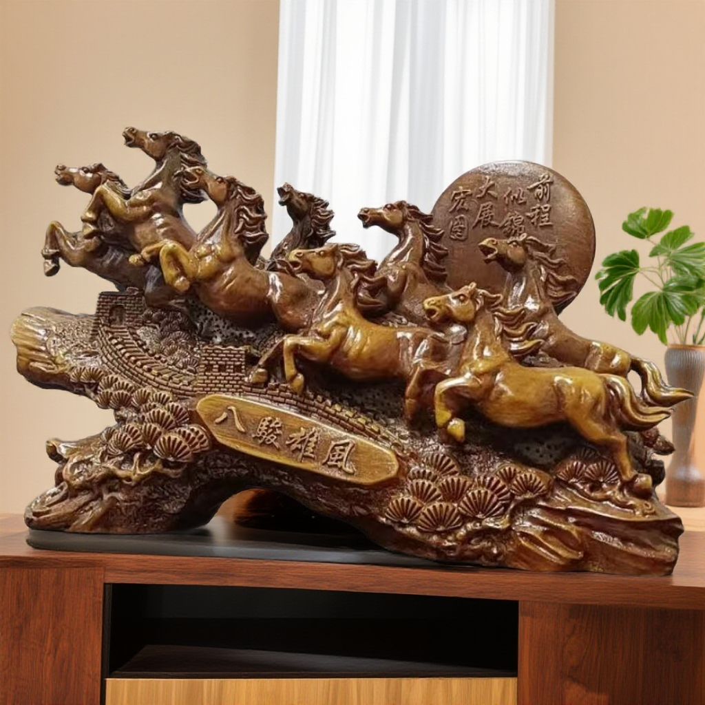 【八骏马】八骏雄风家居工艺品摆件