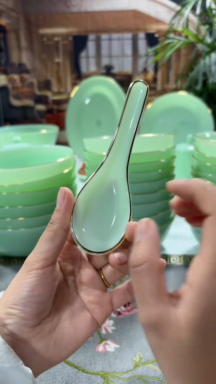 【闪购商品】...小汤勺玉瓷6个  【贝美】