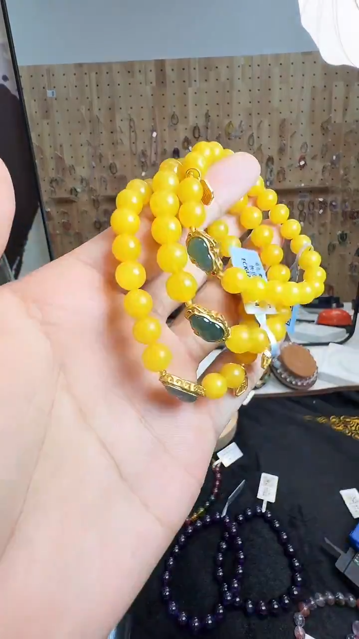 手链蜜蜡未镶嵌村0355 约8mm 多样性发一件