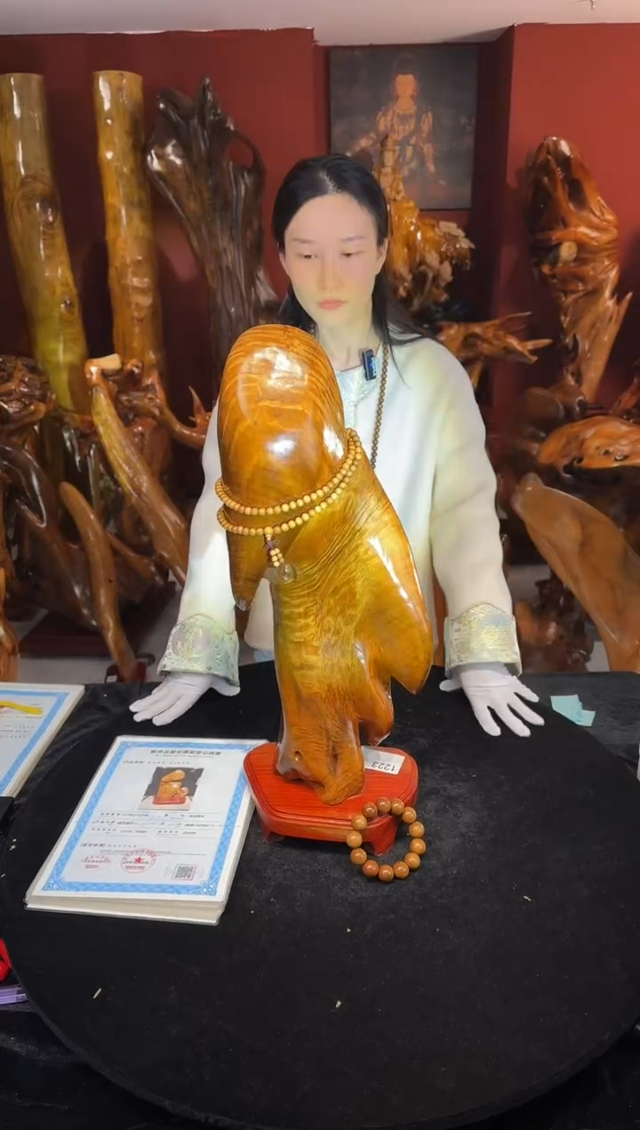 金丝楠金丝楠木随形孤品摆件1223