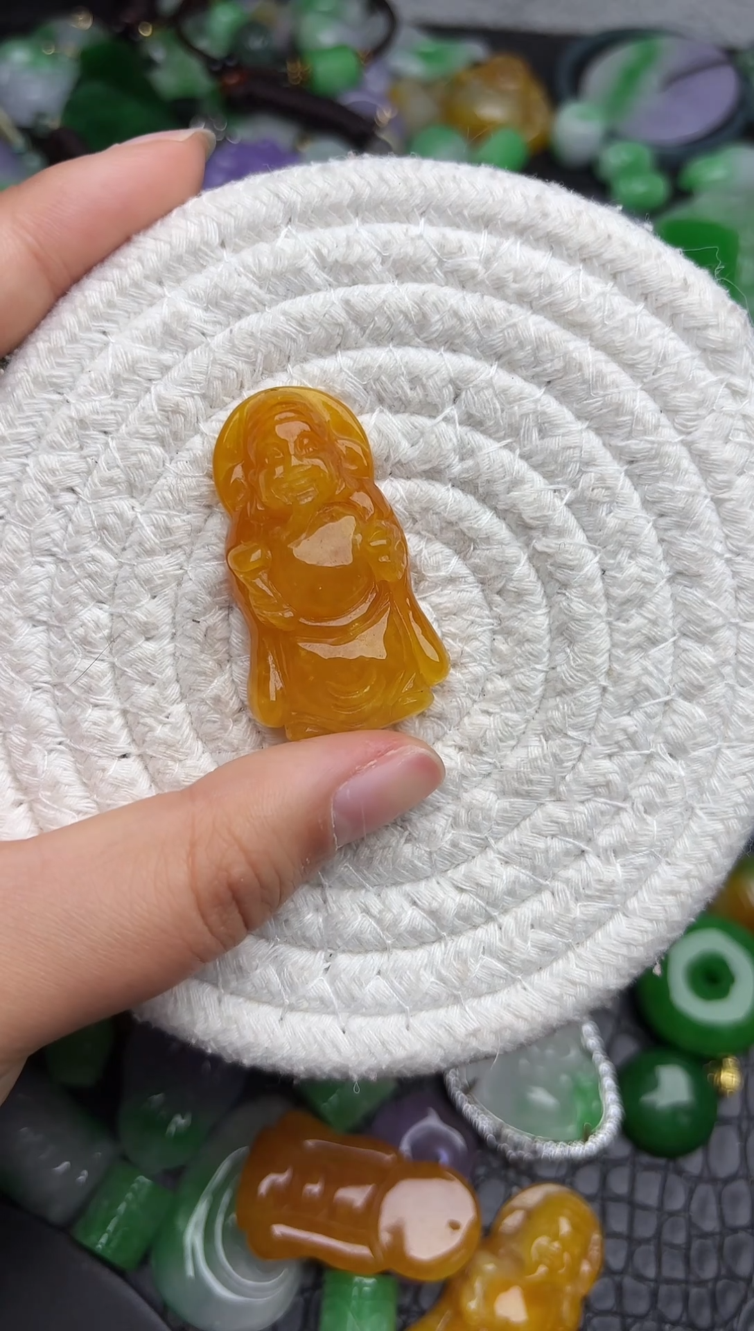 颈饰未镶嵌翡翠杨*嘉缅甸翡翠吊坠