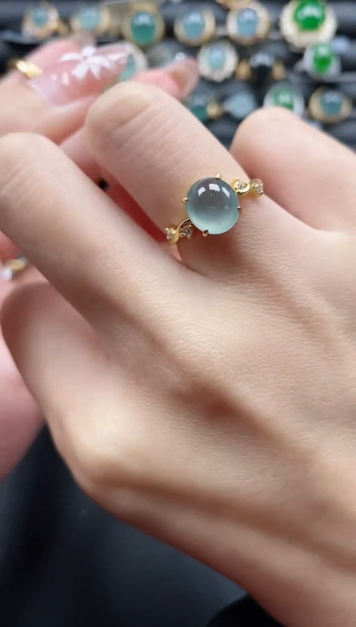 【闪购商品】翡翠戒指银S925镶嵌1111