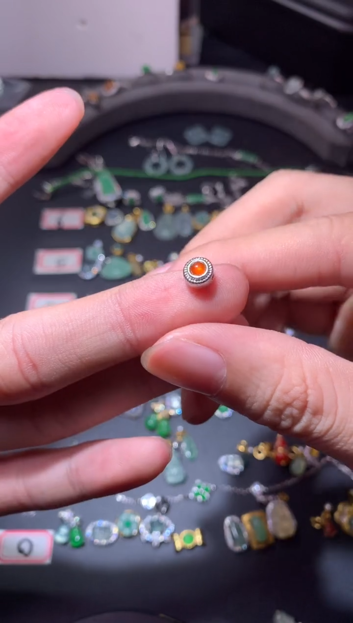 吊坠(不含链)银S925镶嵌翡翠1