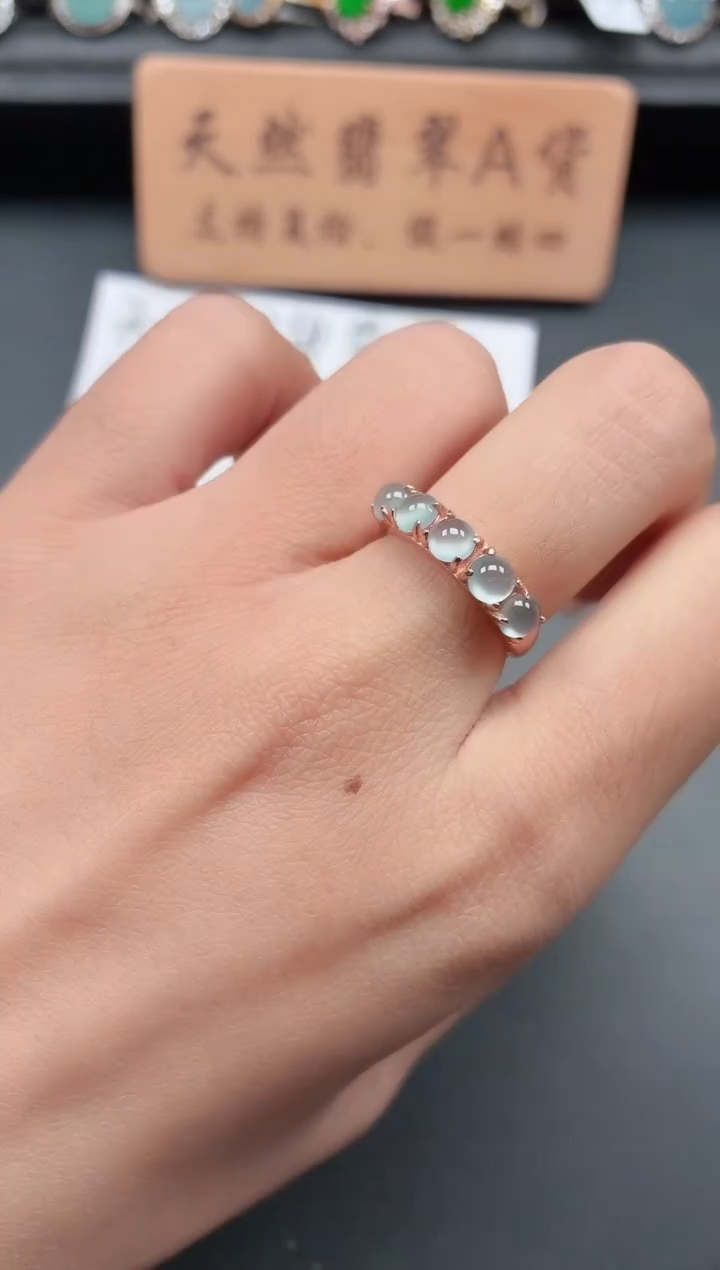 银S925镶嵌戒指翡翠111