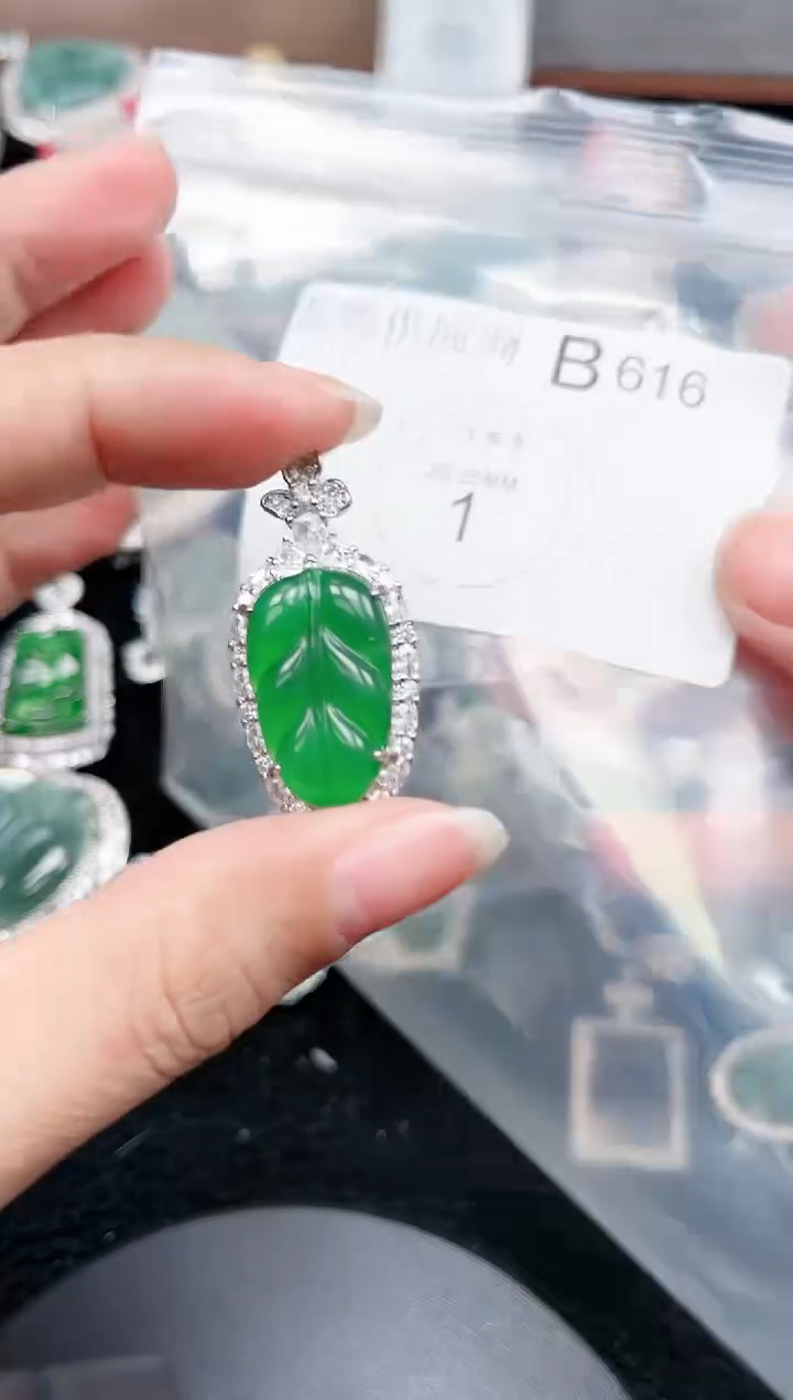 【闪购商品】翡翠颈饰未镶嵌赠皮绳616