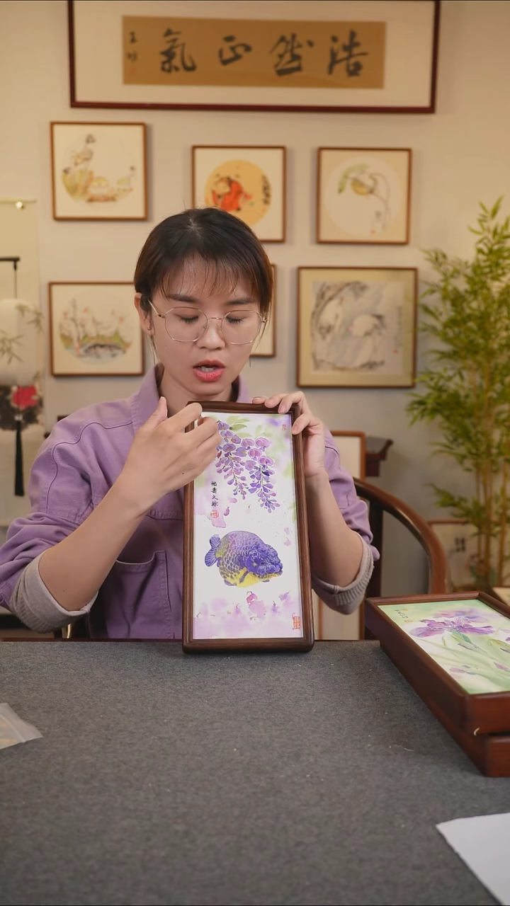 横款鹿鸣现代美术馆-岳倚竹老师作品