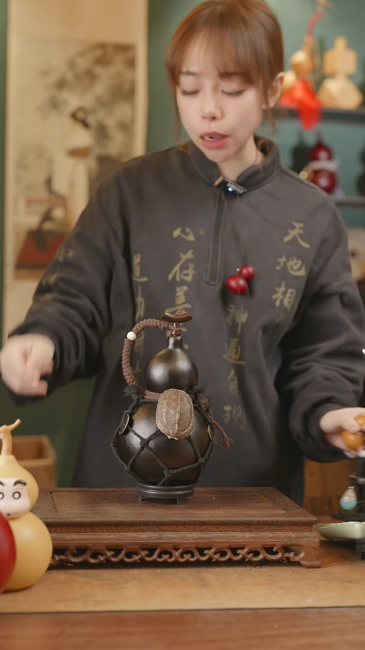 【闪购商品】229号精品天然大漆工艺防渗内胆酒葫芦~
