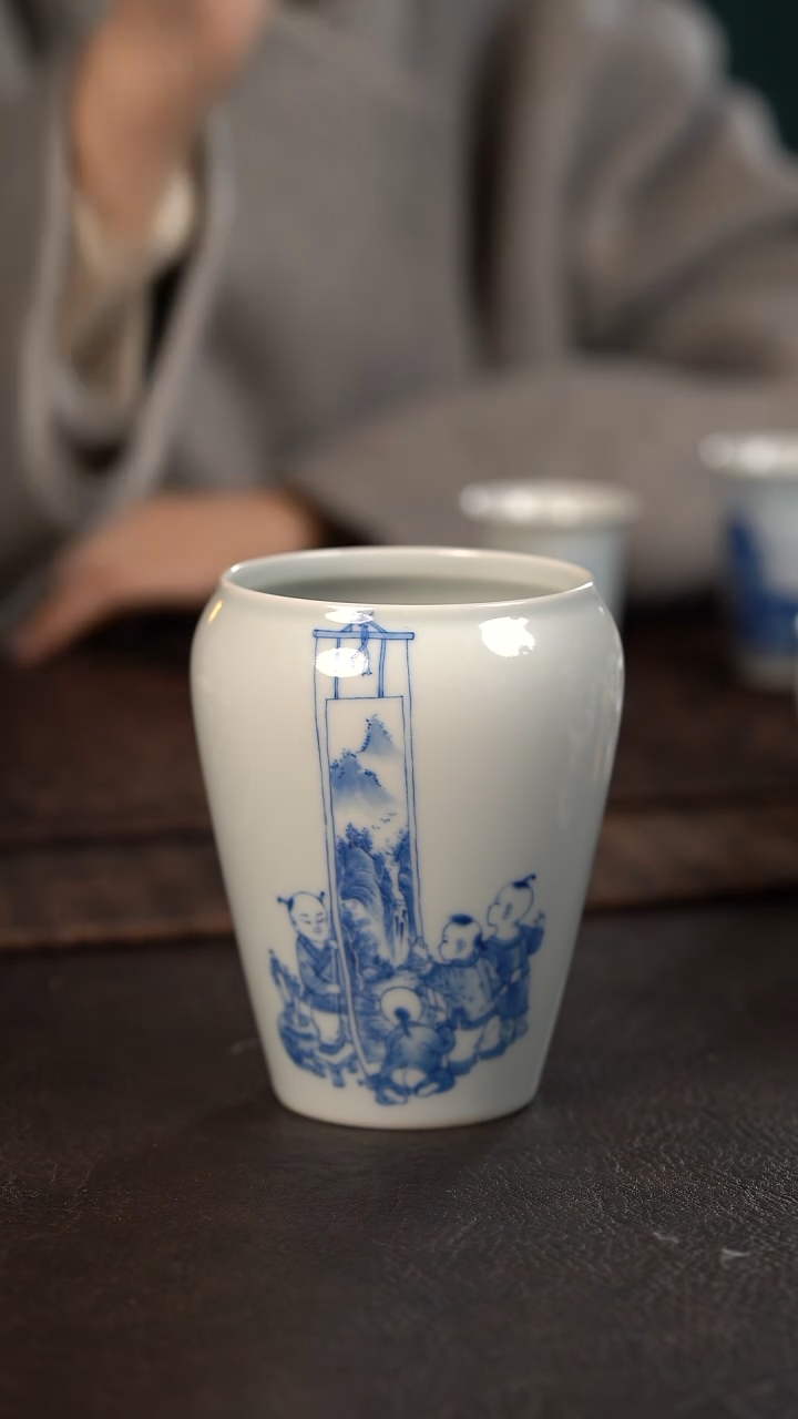 【闪购商品】杯聚澜堂童子赏画水洗