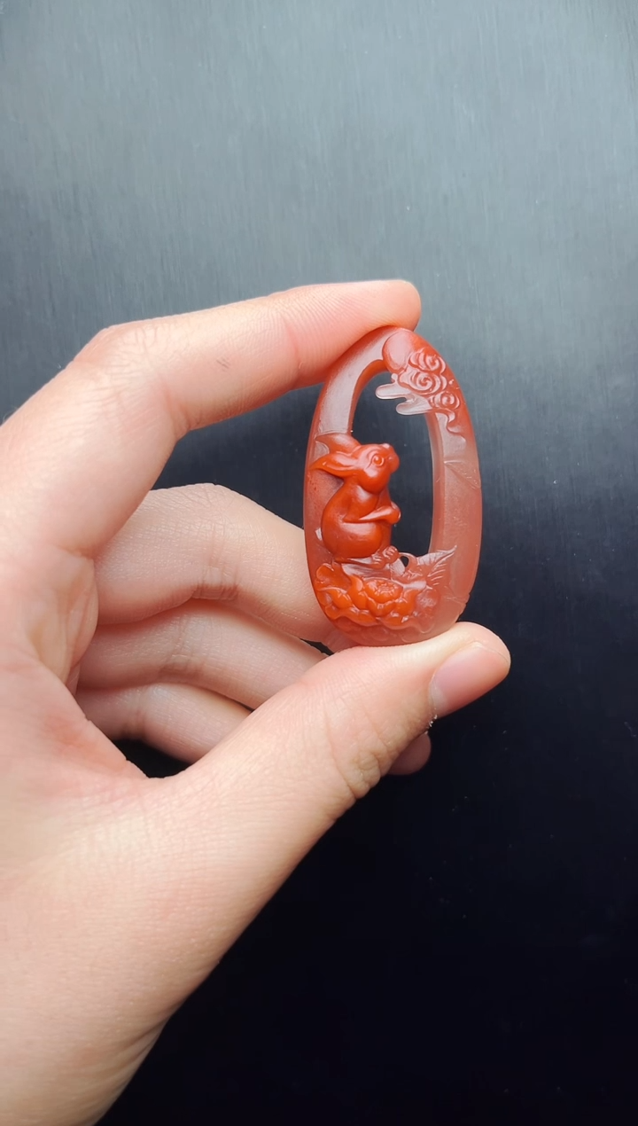 【闪购商品】南红玛瑙颈饰未镶嵌兔子kk【定制】