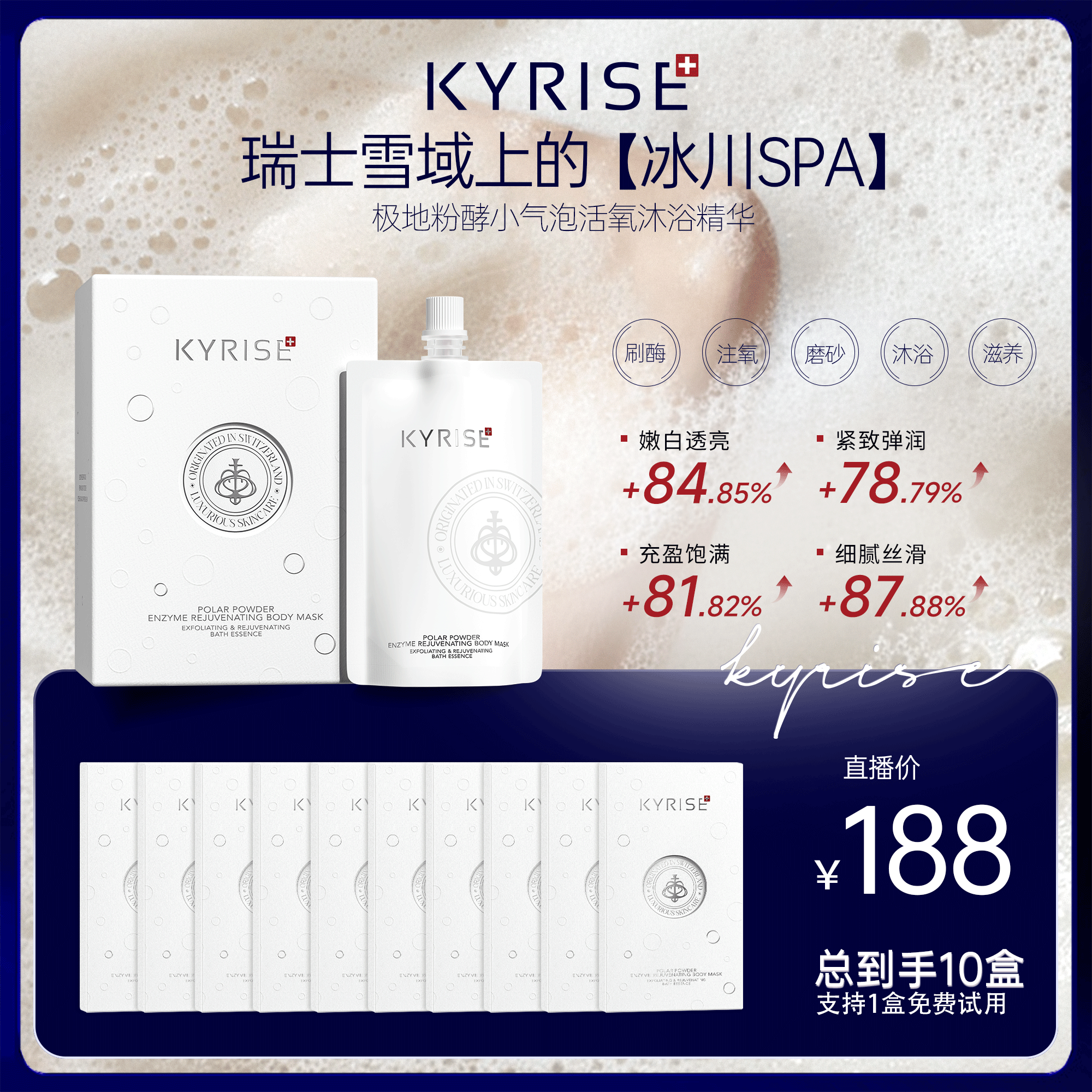 KYRISE科芮姿小气泡注氧抛光气泡膜提亮光滑细嫩