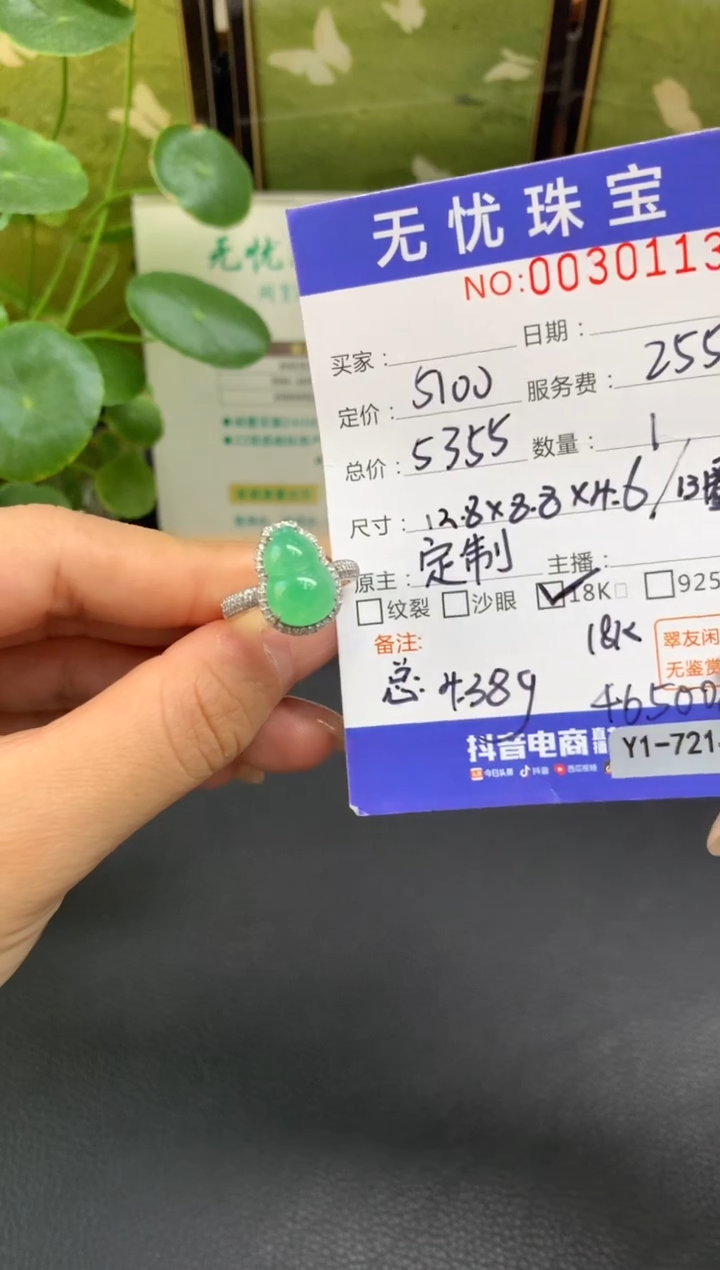 18K金镶嵌定制翡翠?****?E512