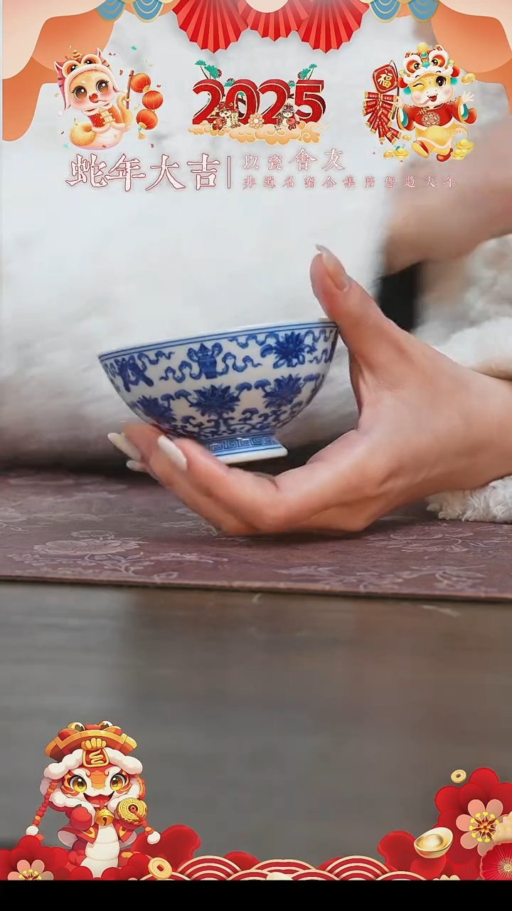 【闪购商品】杯刘建锋窑仿清莲托八宝高足杯