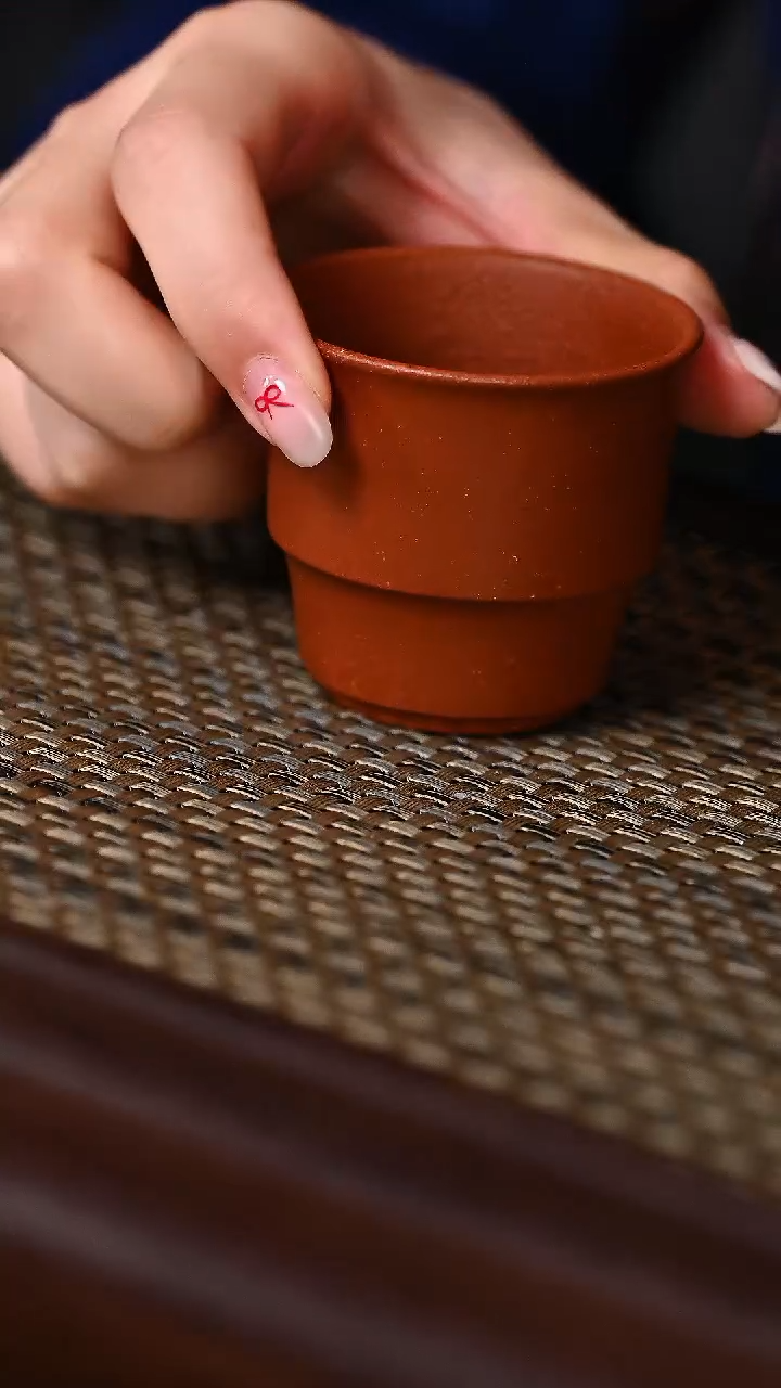 【闪购商品】紫砂茶壶竹节杯 降坡泥