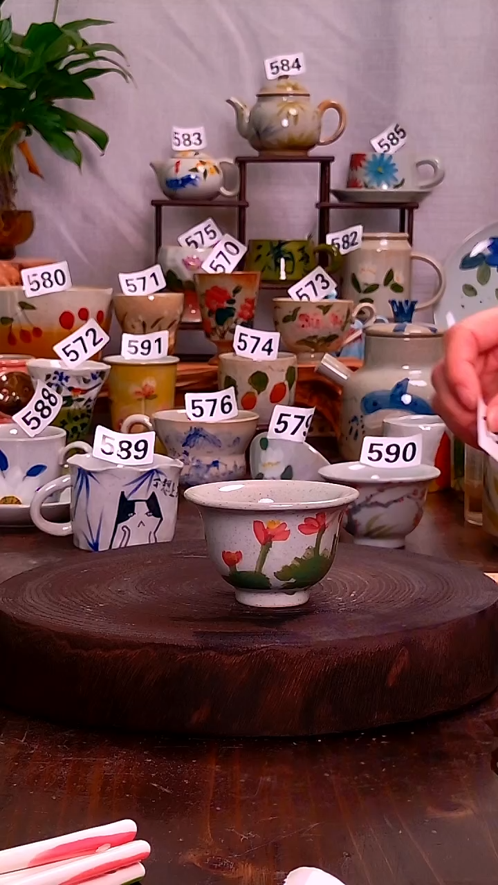 三闲僖高温釉下彩手工手绘陶瓷131