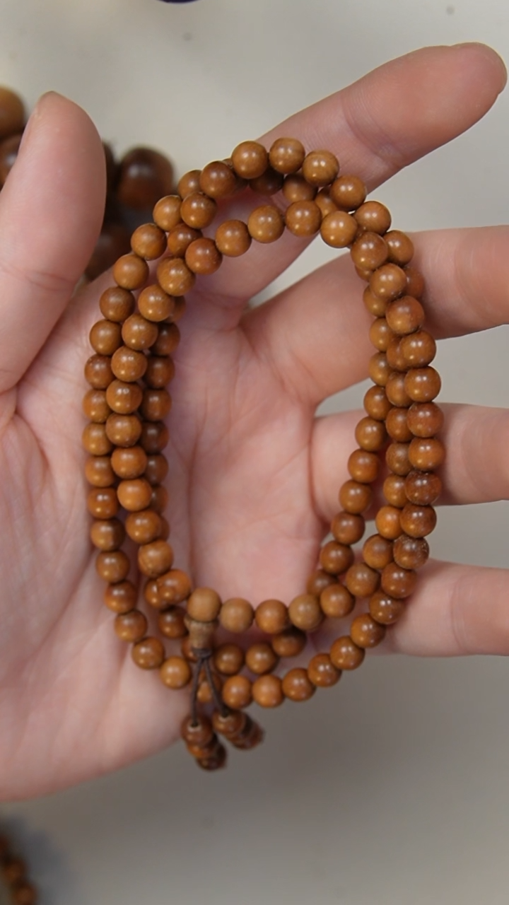 【闪购商品】檀香木手串/手链老山檀香0.6圆珠多圈红肉108颗