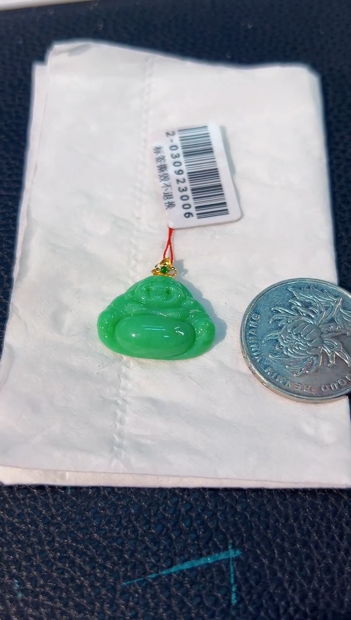 颈饰18K金镶嵌翡翠 缅料A货/支持复检/一件