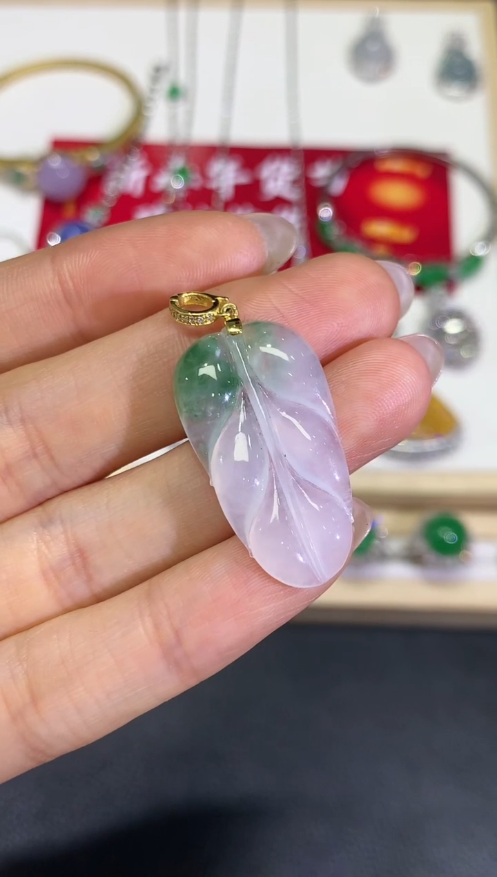 【闪购商品】定制翡翠18K金镶嵌14团购