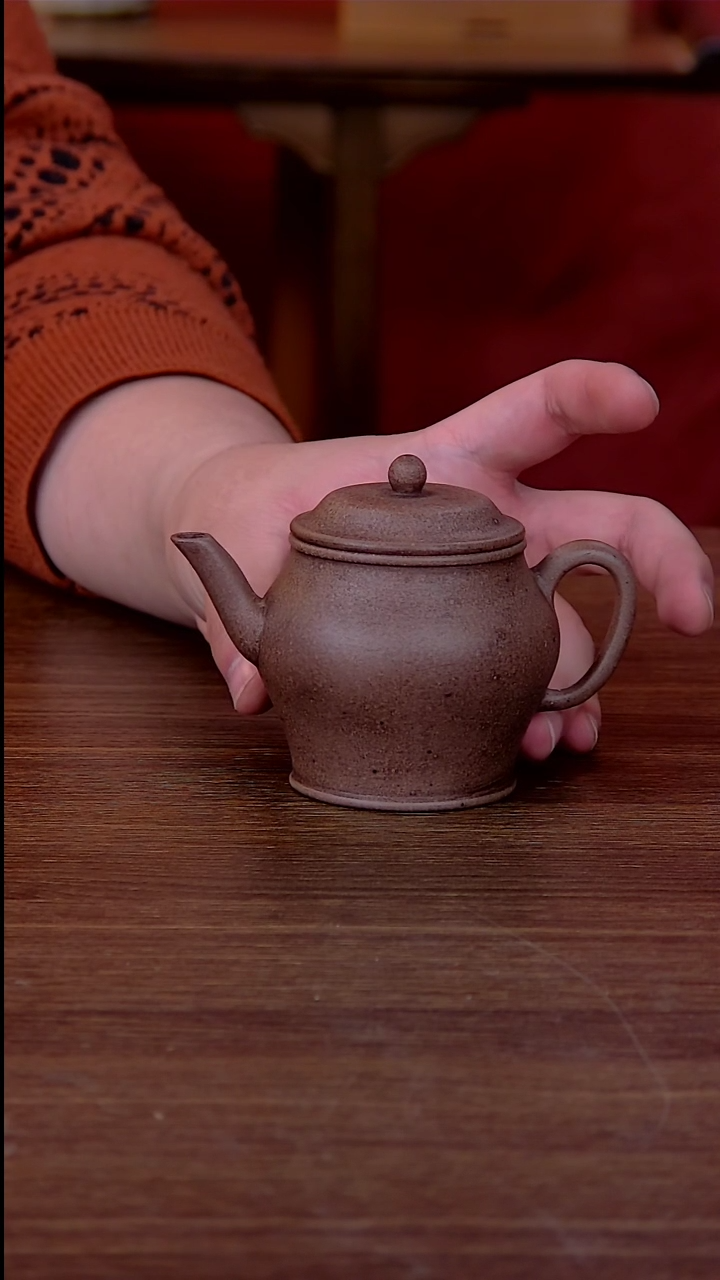 【闪购商品】紫砂茶壶青灰罐式鼓