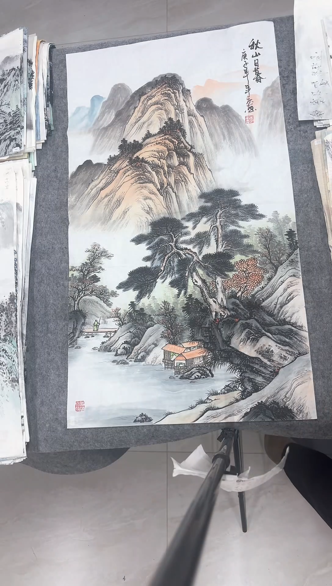 国画丹青专属福利-小中堂秋山日暮
