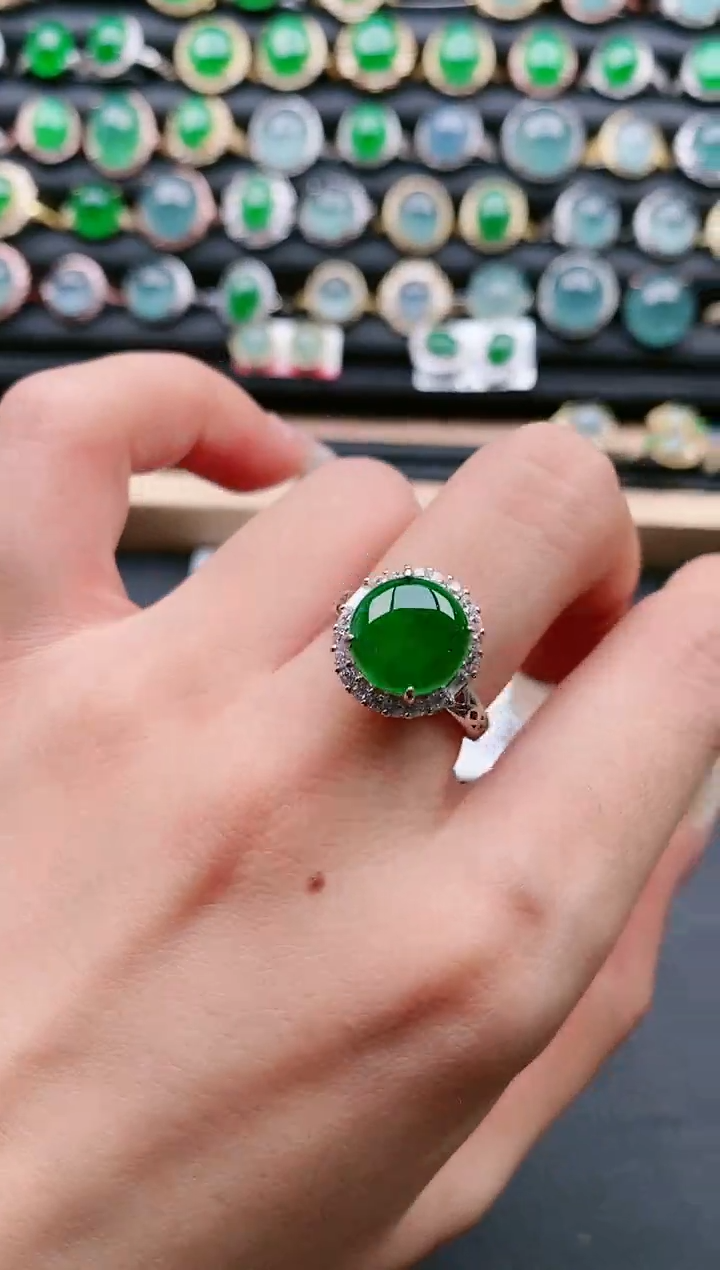 【闪购商品】翡翠戒指银S925镶嵌1111