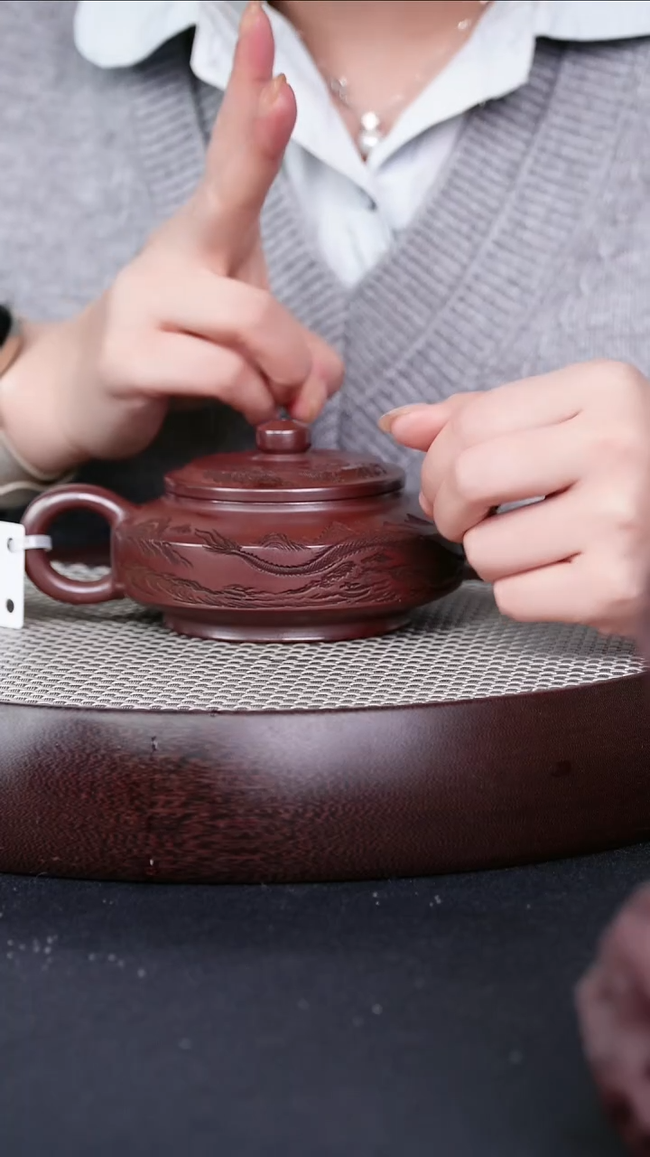 茶壶紫砂宜兴紫砂壶龙兴周盘h08073