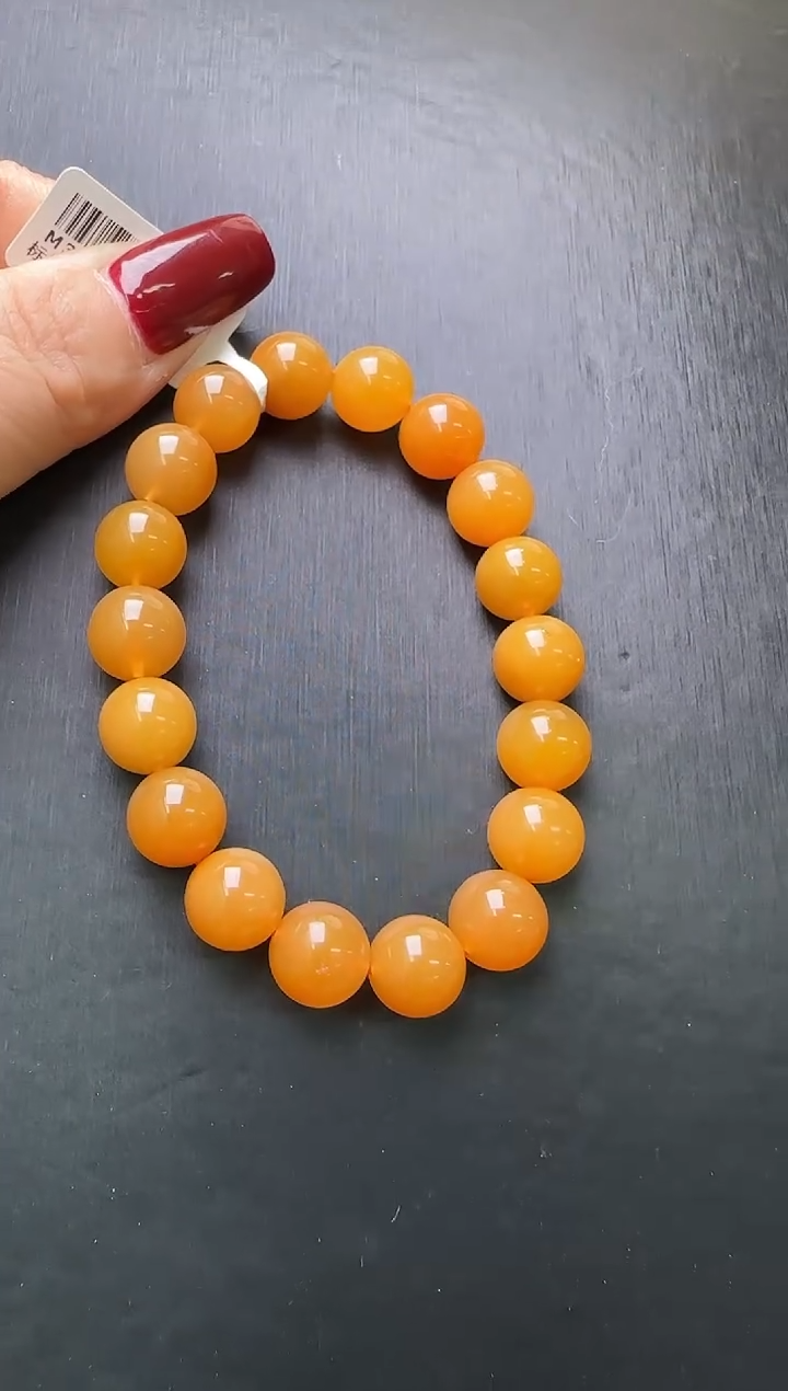 【闪购商品】水晶手串未镶嵌黄兔毛手串10-11m+ M38025