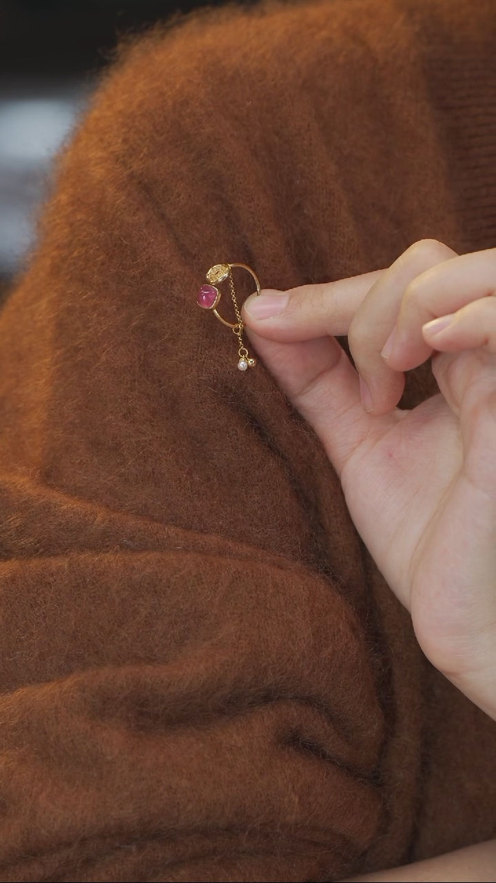 【闪购商品】碧玺戒指18K金镶嵌戒指