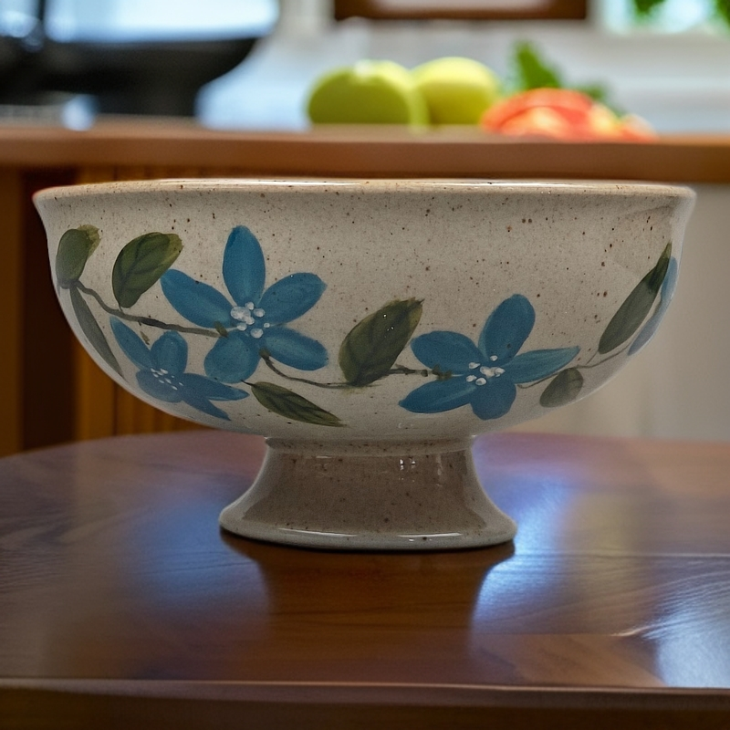 老陶泥创意全手工手绘陶瓷碗中式家用壶承茶杯托粗陶釉下彩绘女款