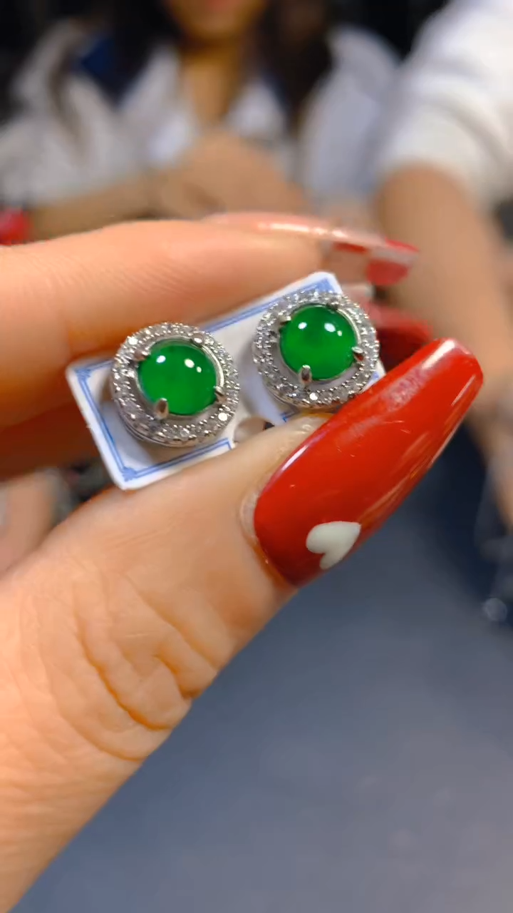 【闪购商品】翡翠耳饰未镶嵌0582035675多样性发一