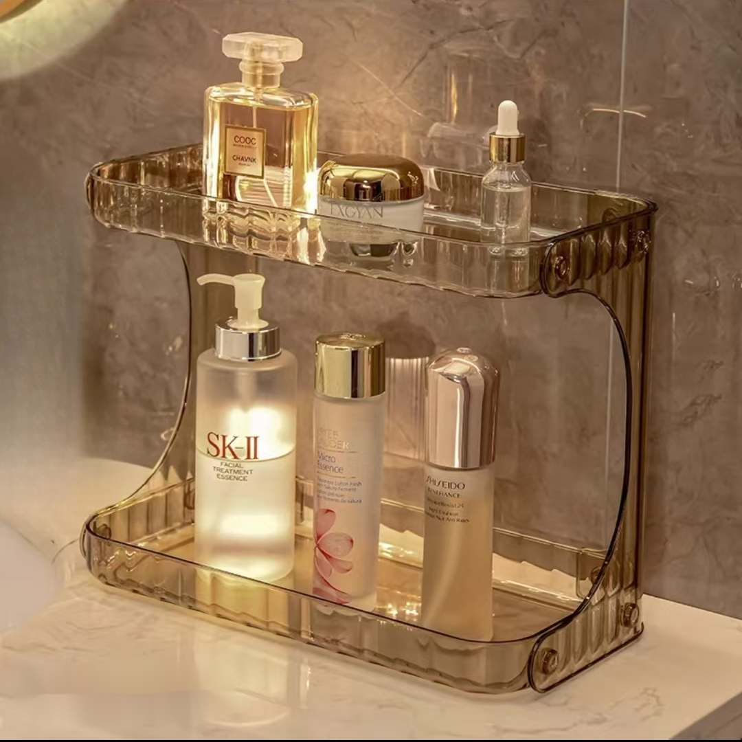 轻奢卫生间置物架洗漱收纳化妆品收纳盒桌面家用款护肤品收纳神器