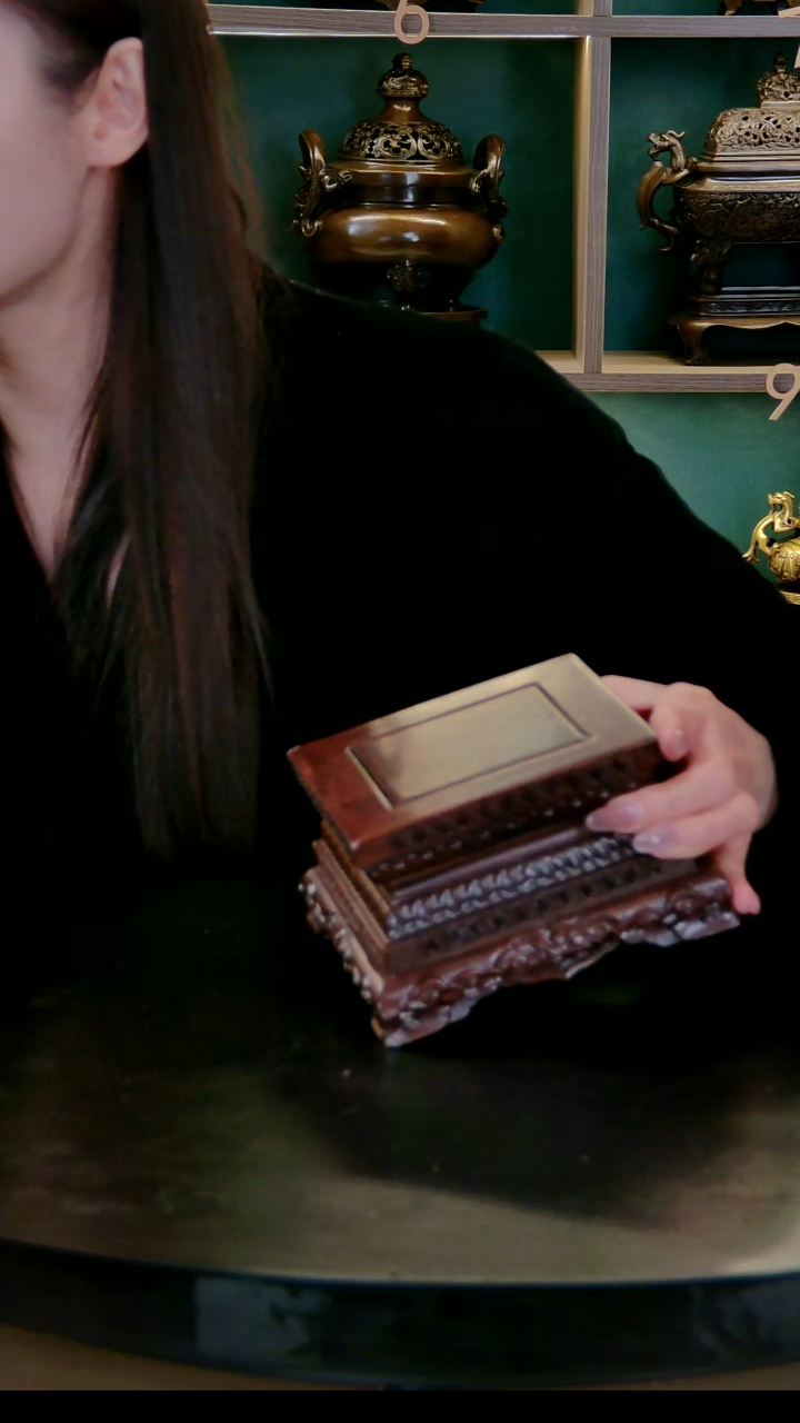 ABS黑檀木底座家具摆件