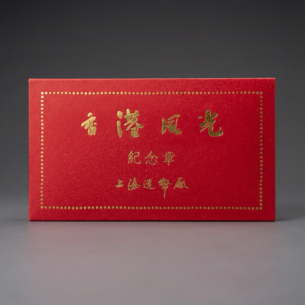 非法定货币港港风光 纪念章 精装盒 上海造币 