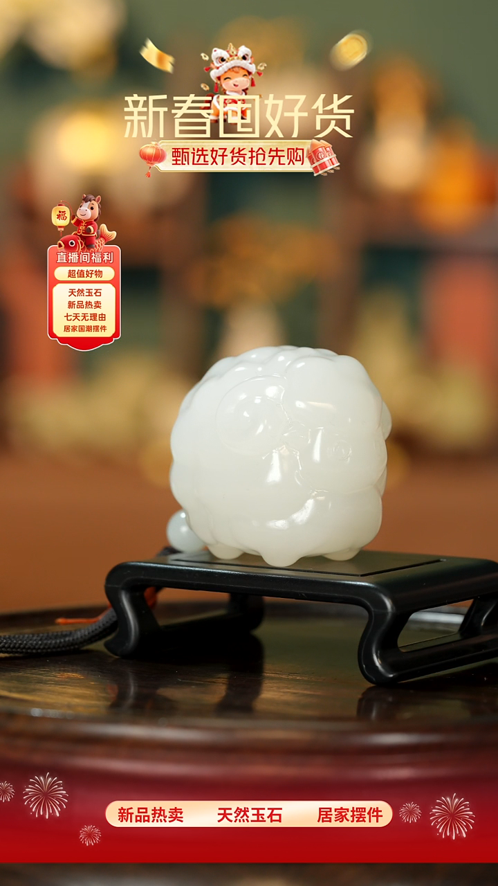 玉《喜气洋洋》摆件