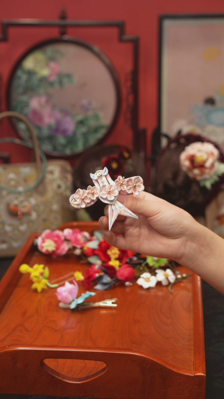 刺绣彙****敏非遗手工绒花饰品