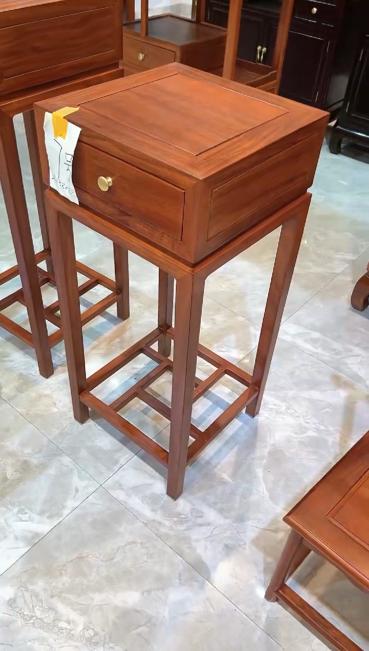 花梨木类成套家具带抽花架38*38*88