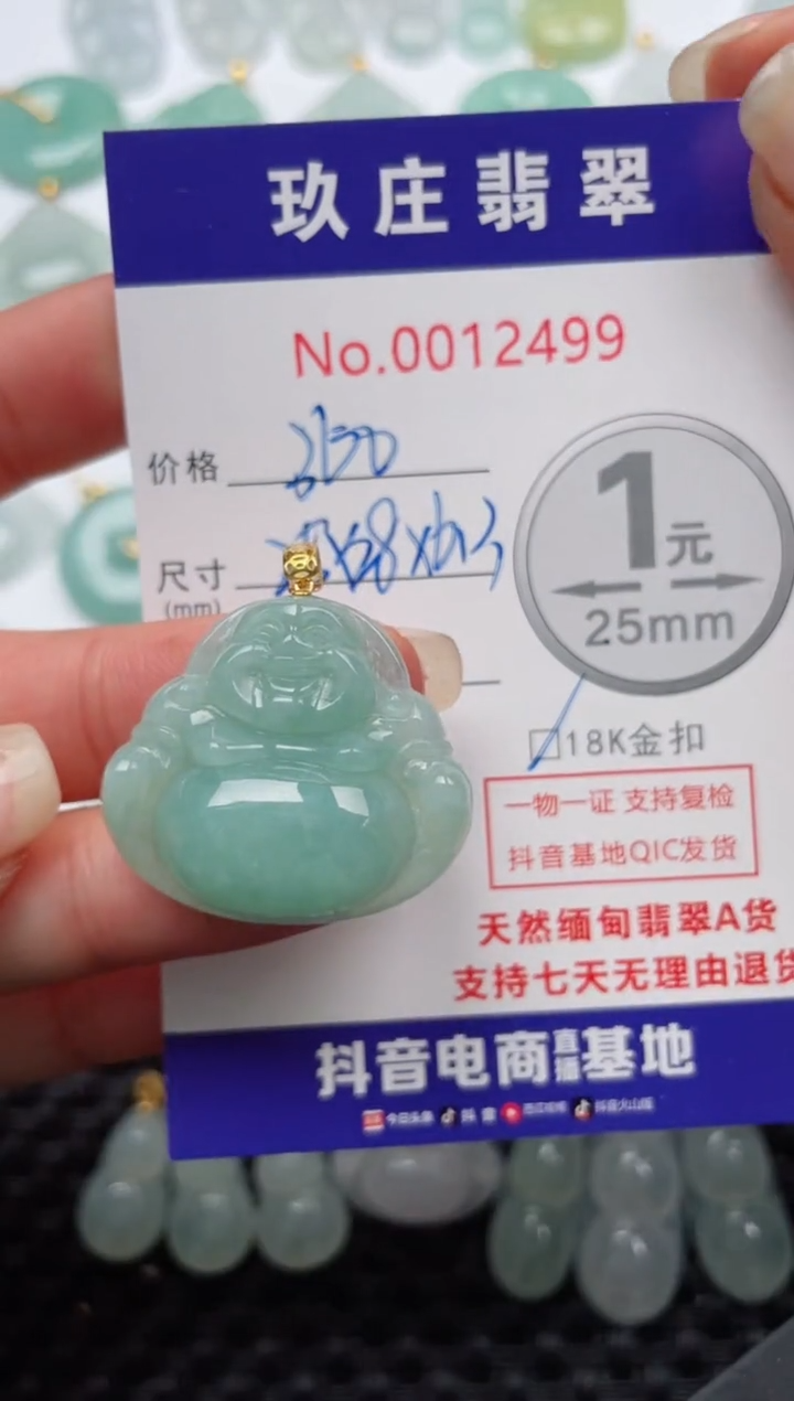 【闪购商品】翡翠颈饰18K金镶嵌天然缅甸翡翠