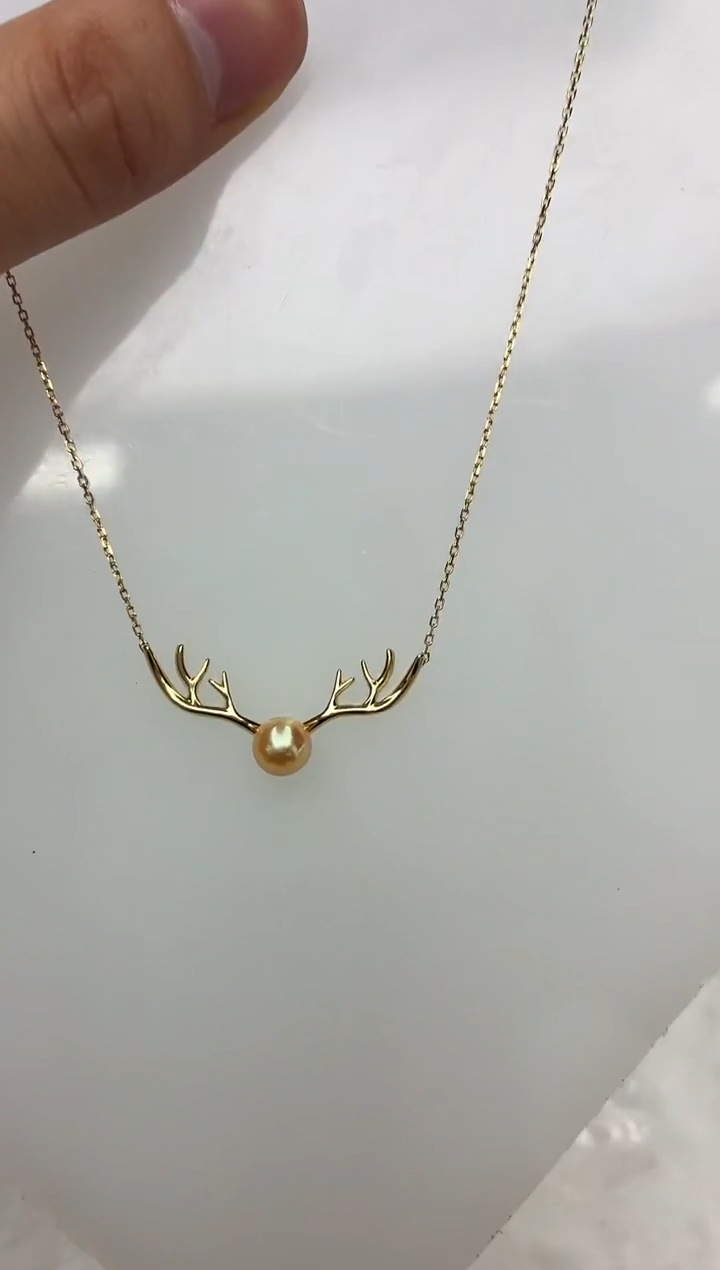 银S925镶嵌DA海水珍珠吊坠6-7 y879