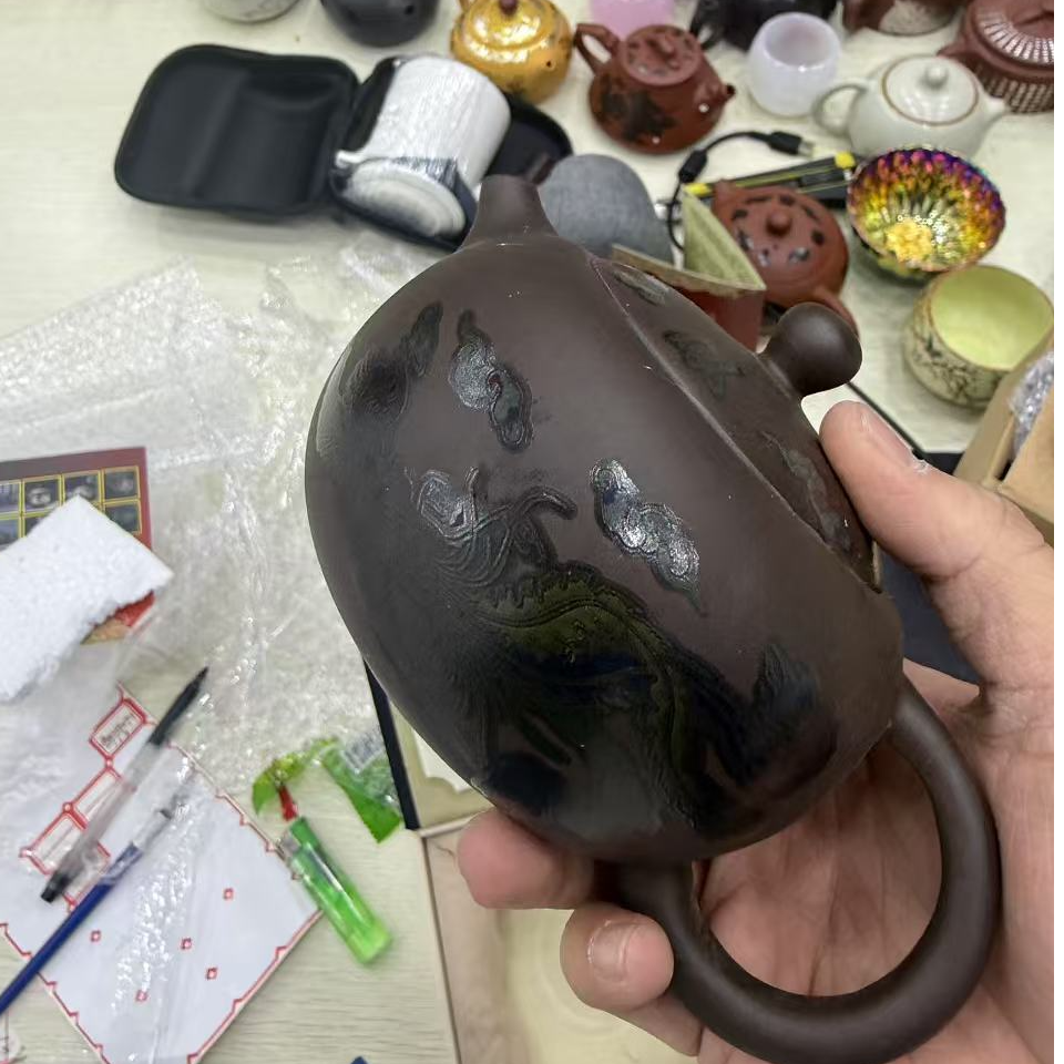 【闪购链接】1茶具【Z007】黑色家用小口复古变色