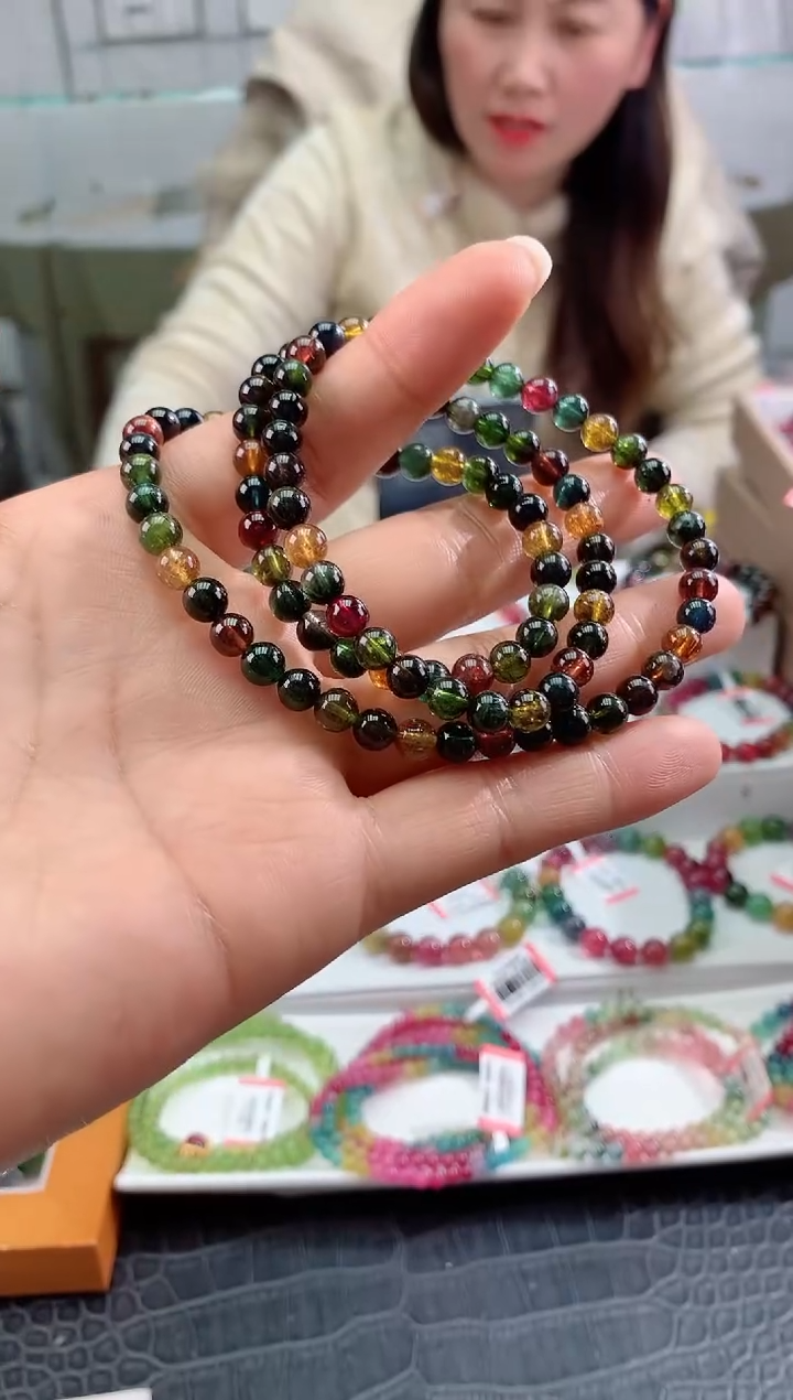 【闪购商品】碧玺手串未镶嵌多样性发一条