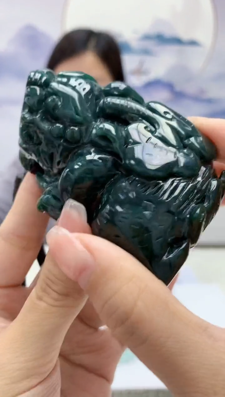 【闪购商品】定制翡翠未镶嵌4852kk-毛货貔貅42