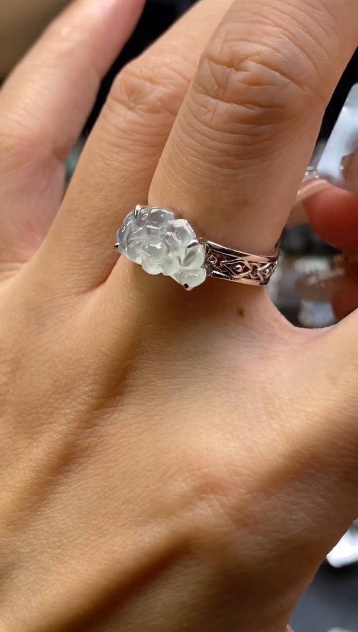 颈饰银S925镶嵌翡翠净货17910