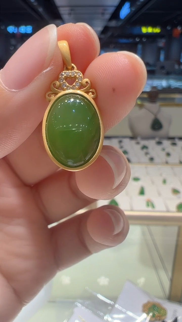 【闪购商品】和田玉颈饰银S925镶嵌31