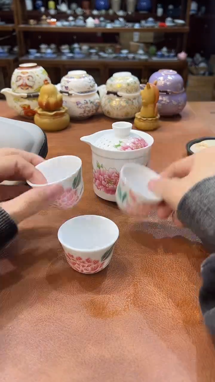 真的很便宜会开片的旅行茶具
