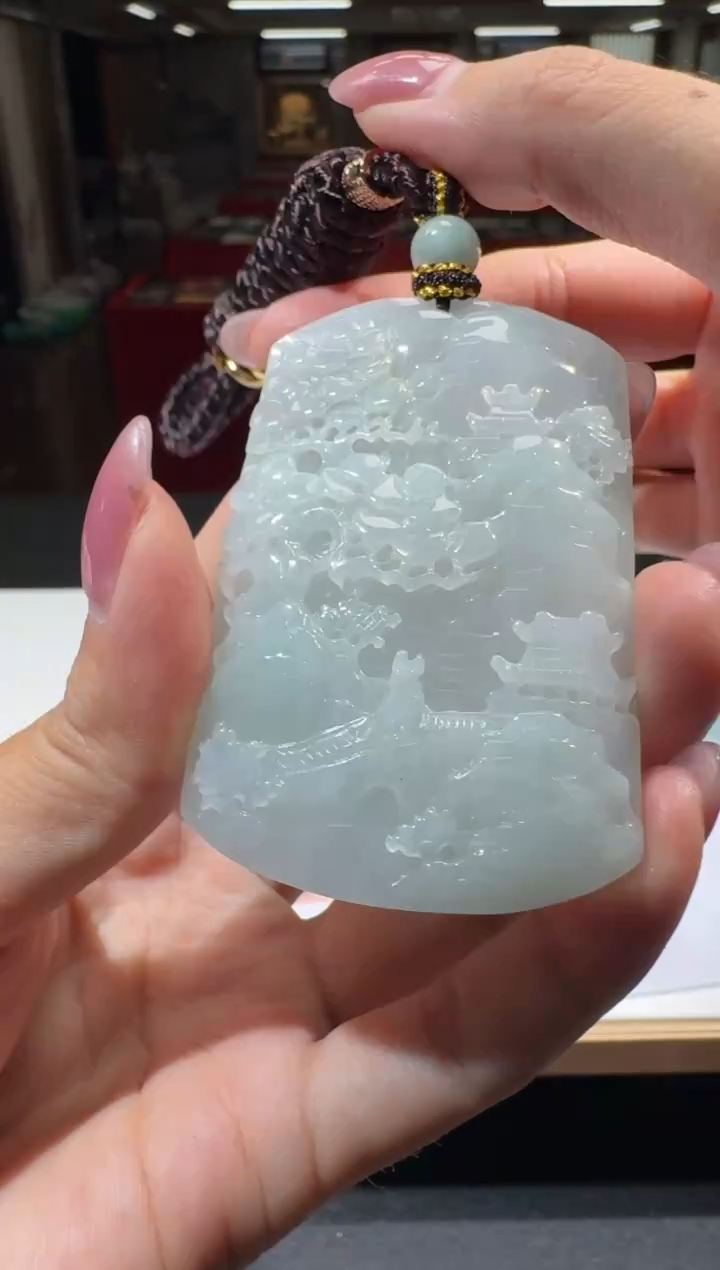 颈饰未镶嵌翡翠天然A货翡翠